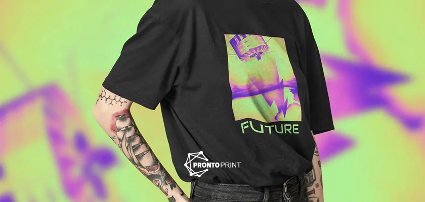 Пример DTF печати логотипа на хлопковой футболке в Киеве
