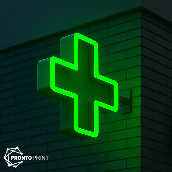 Виготовлення аптечних вивісок з дизайном та установкою у Києві